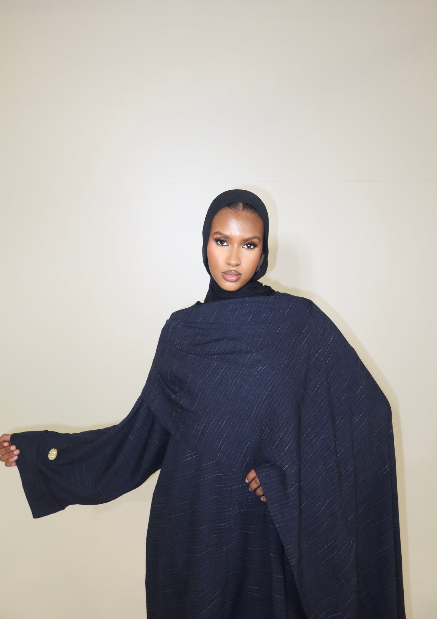 Midinight Blue Shawl Abaya