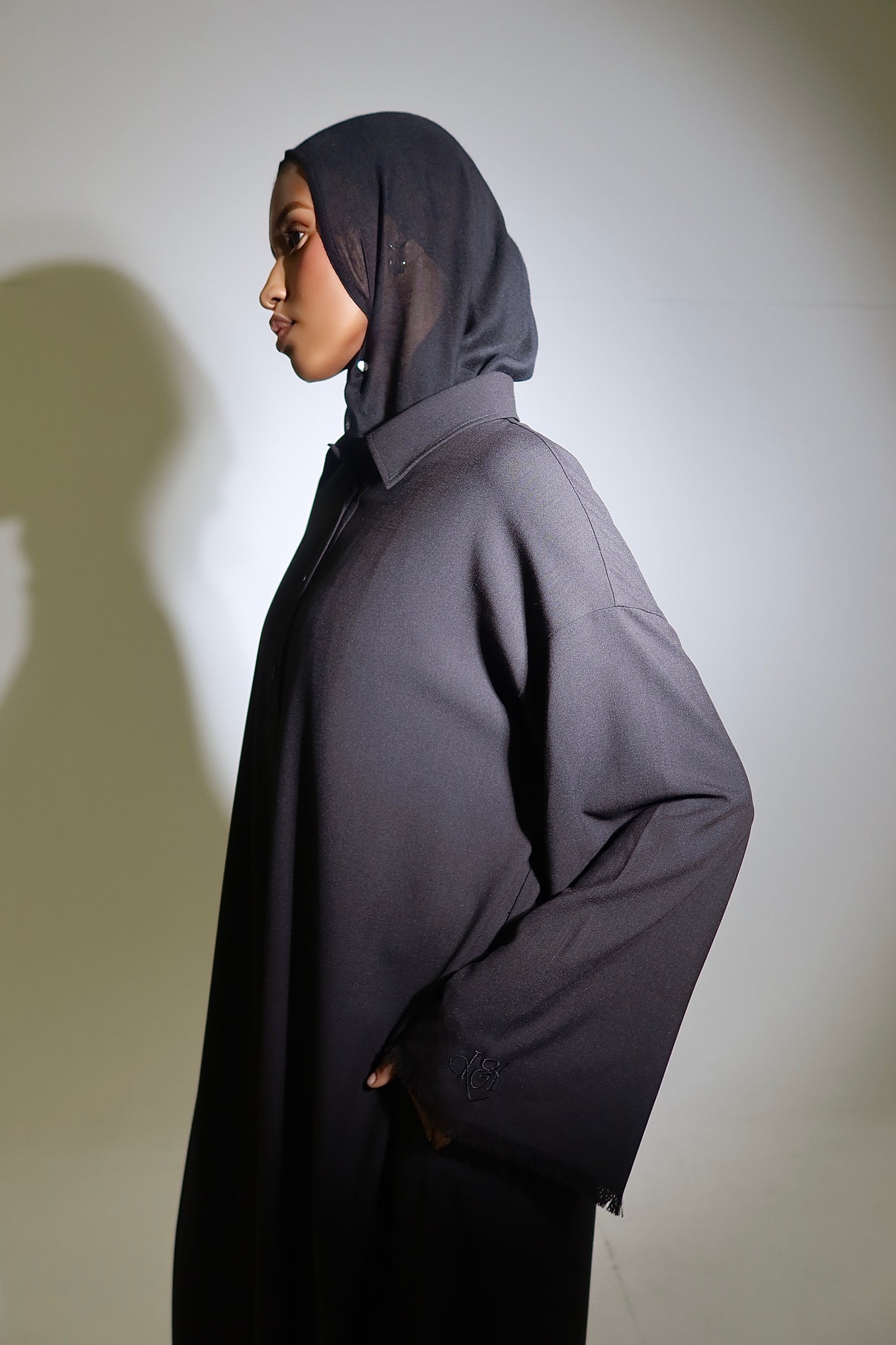 Black Shirt Abaya