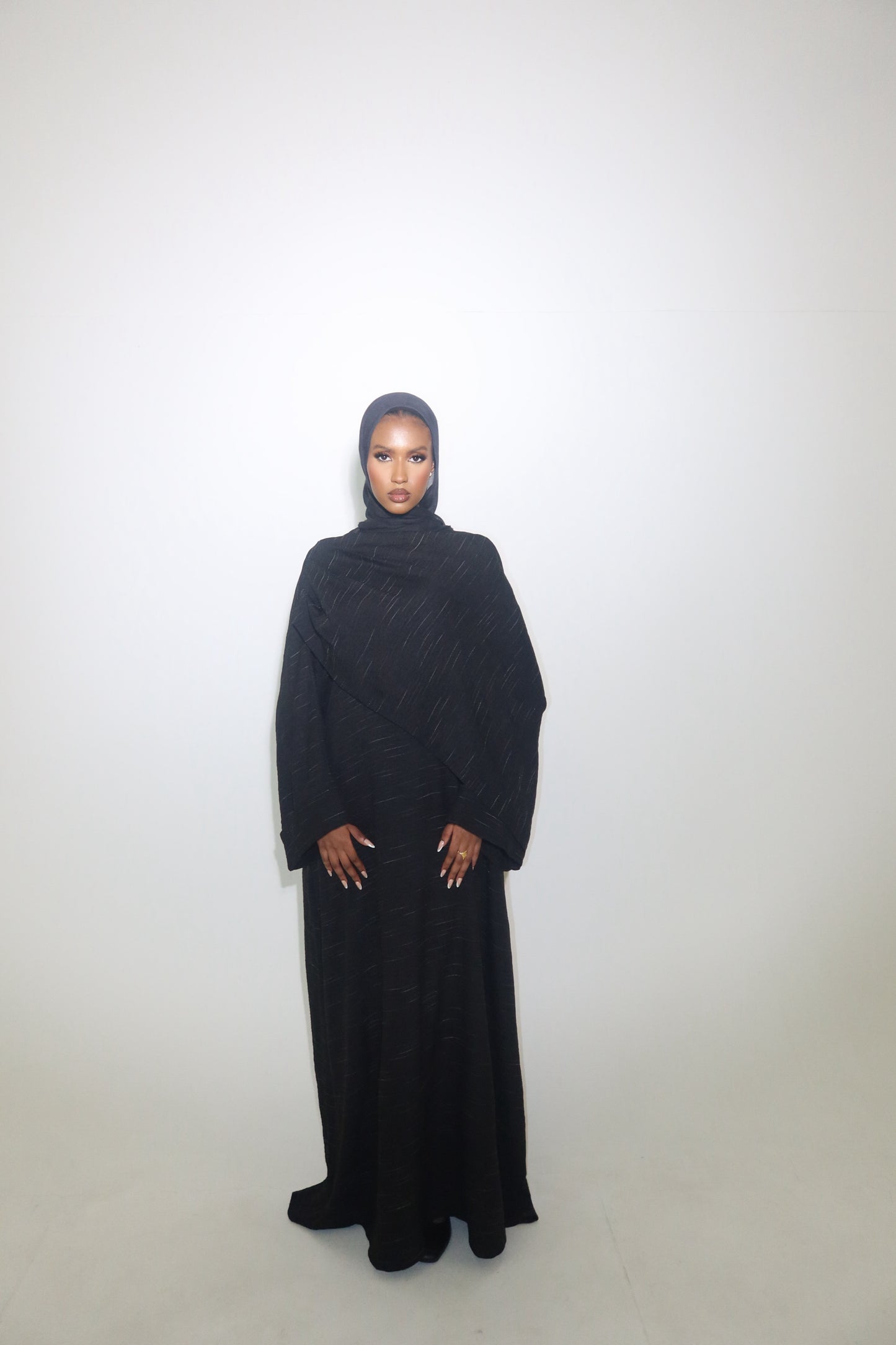 Black Shawl Abaya