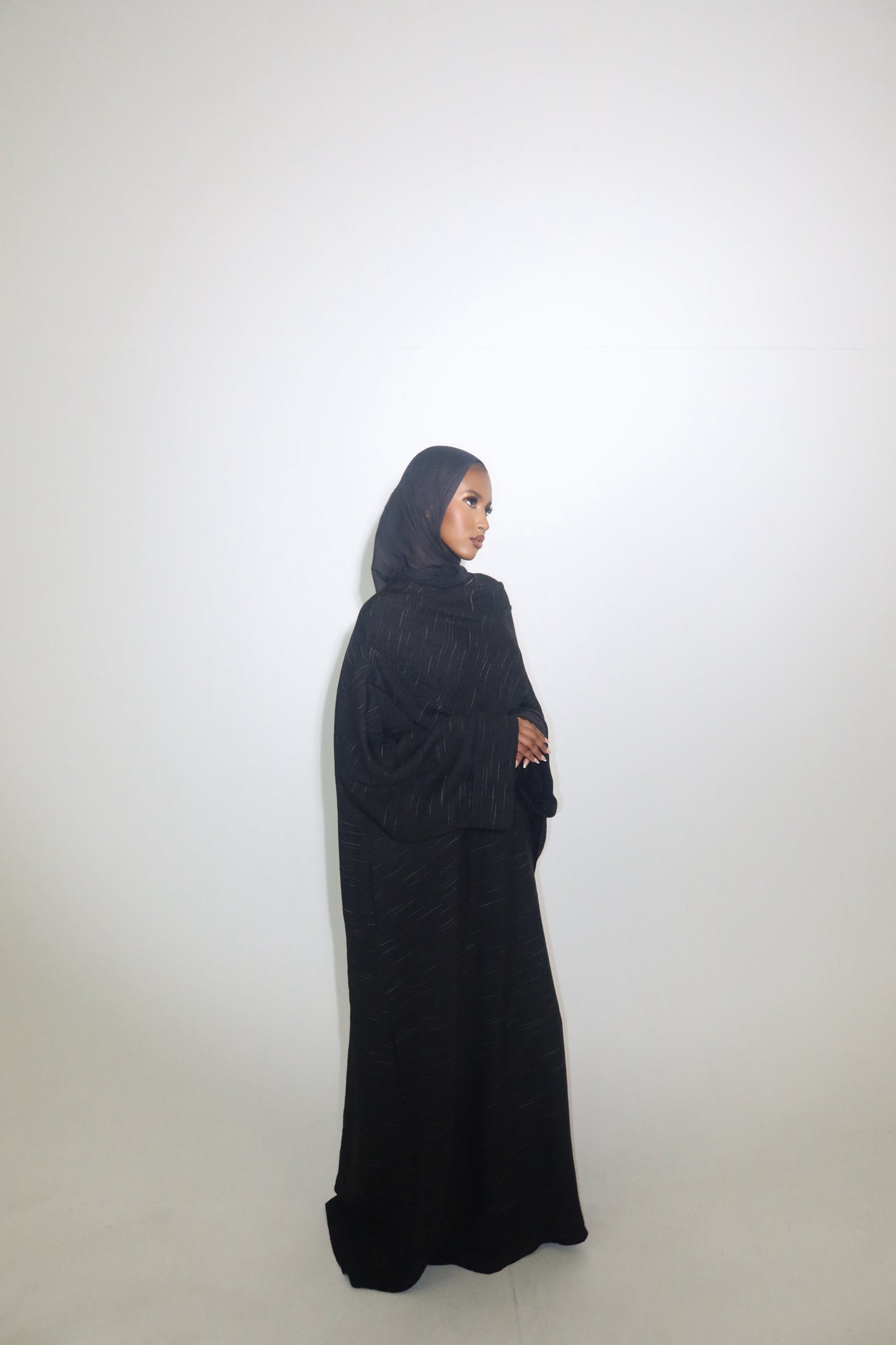 Black Shawl Abaya