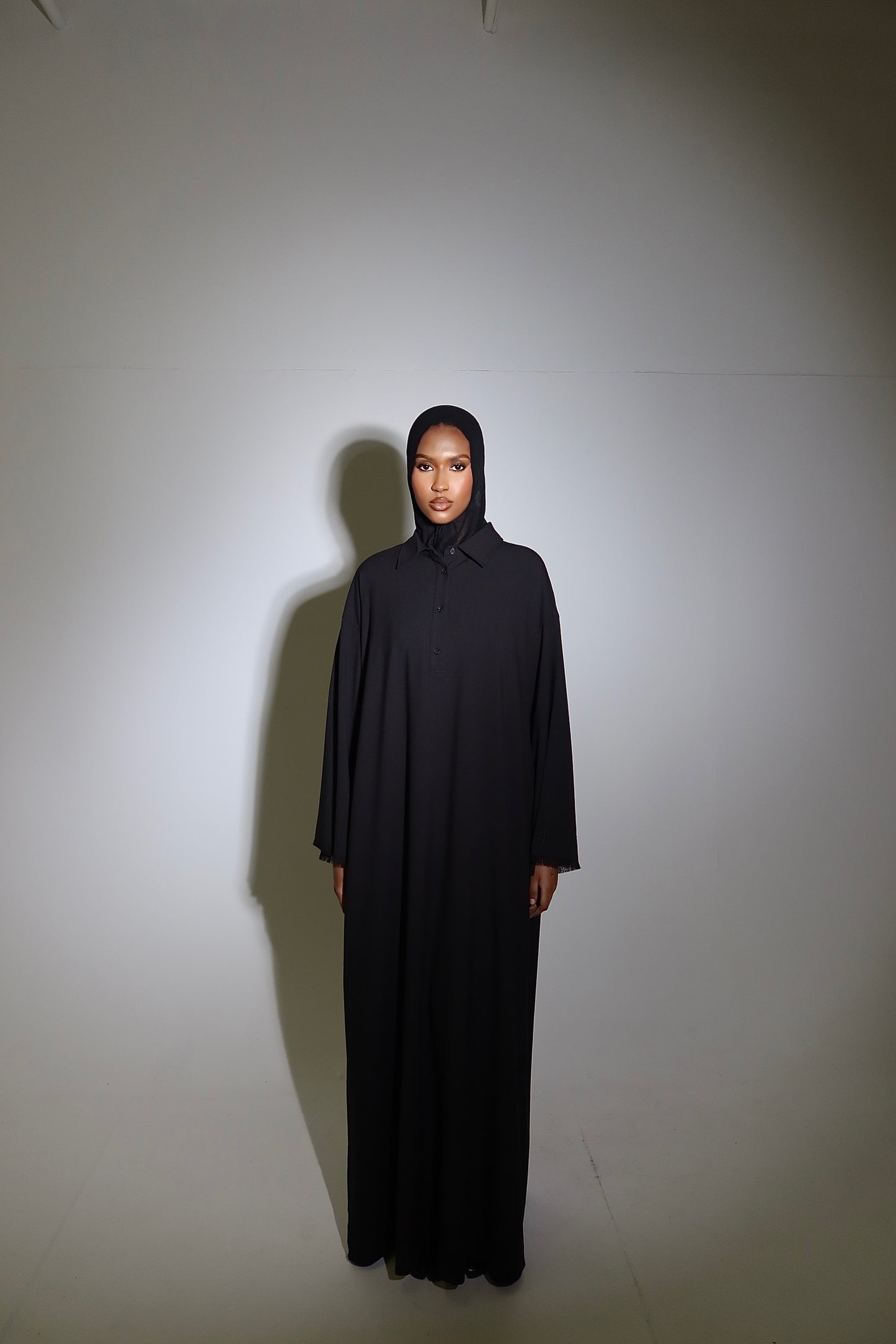 Black Shirt Abaya