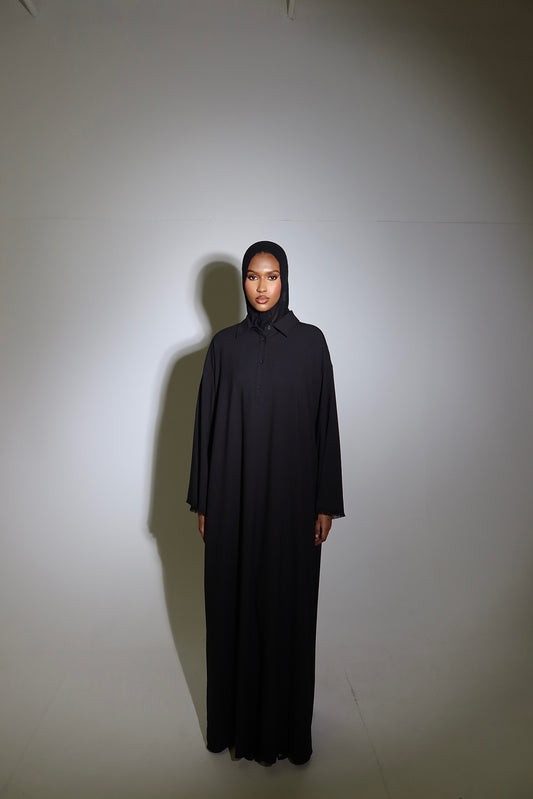 Black Shirt Abaya