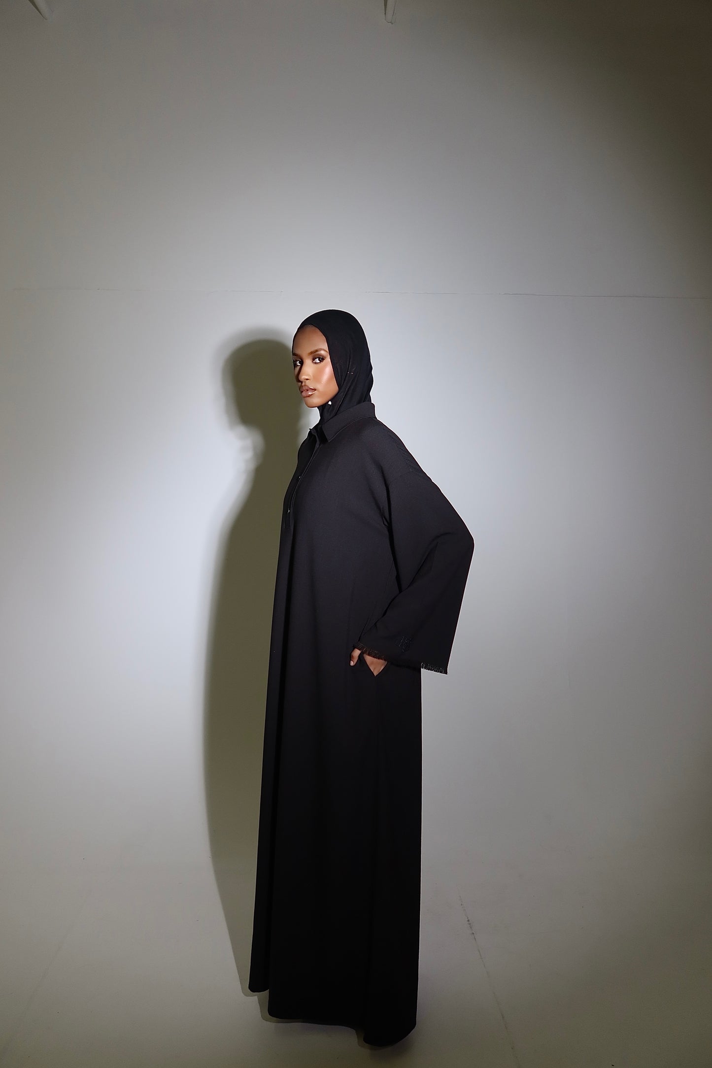 Black Shirt Abaya
