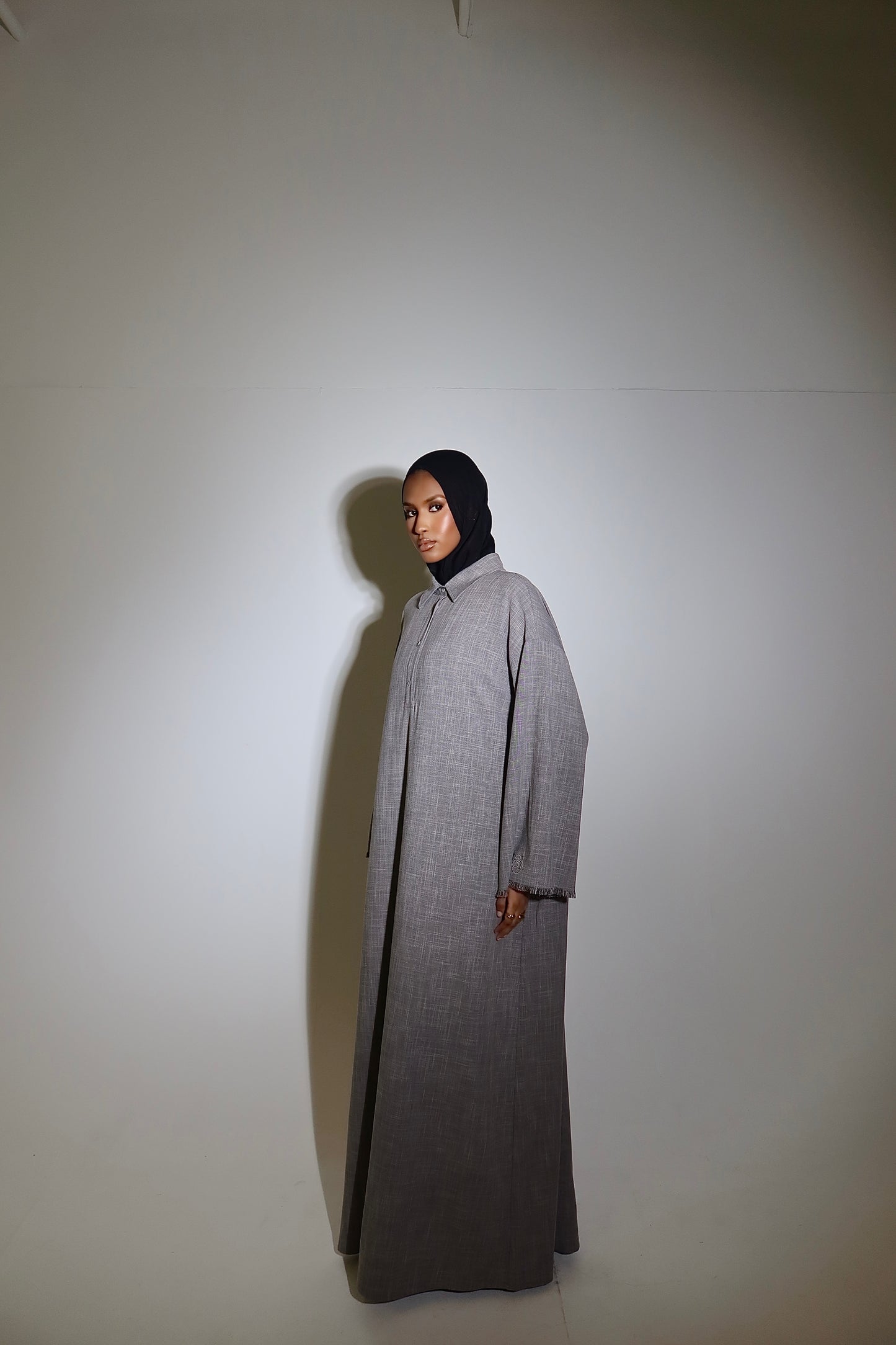 Grey Shirt Abaya
