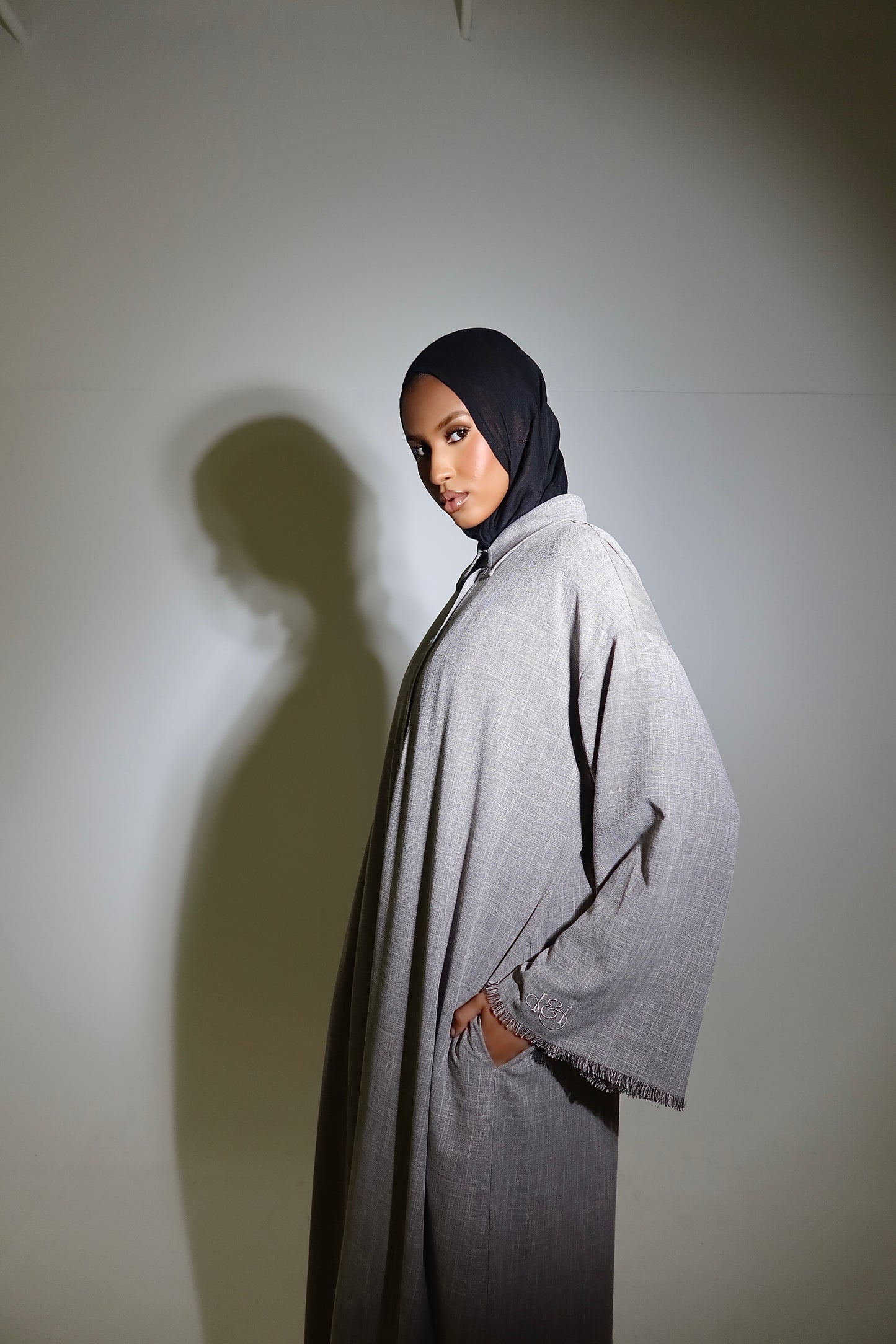Grey Shirt Abaya