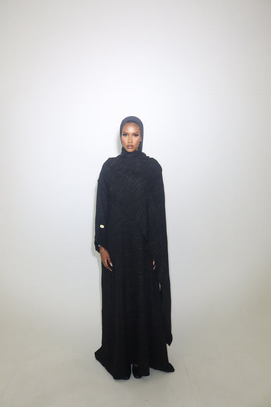 Black Shawl Abaya